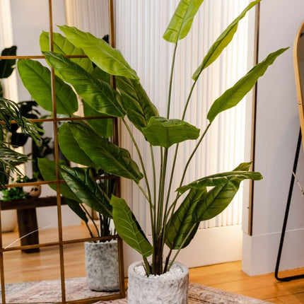 Moka Artificial Spathiphyllum Leaf Potted Plant (Multiple Sizes)