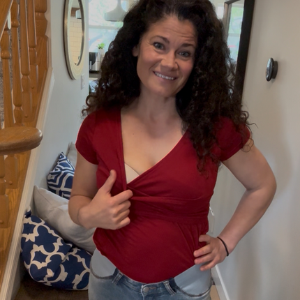 Crossover Maternity and Nursing Tee Shirt