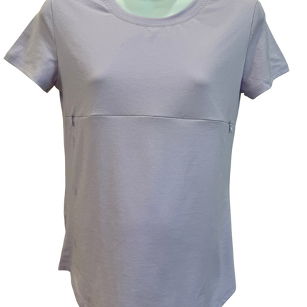 Tori Full Zip Short Sleeve Nursing Tee Shirt
