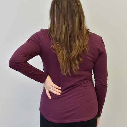 Zoe Zipper Long Sleeve Nursing Top