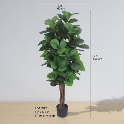 Guatape Artificial Fiddle Leaf Potted Plant (Multiple Sizes)