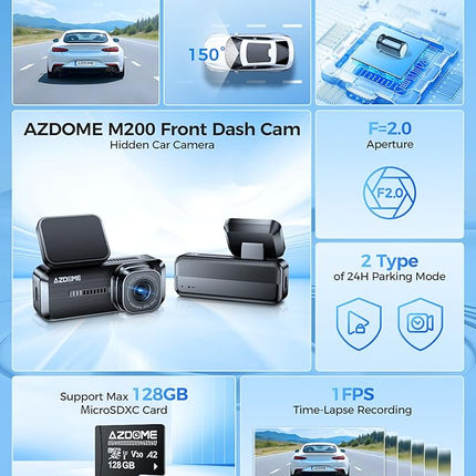 AZDOME M200 1080P Front Dash Cam