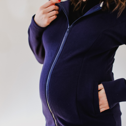 2-in-1 Fleece Baby Carrying Hoodie