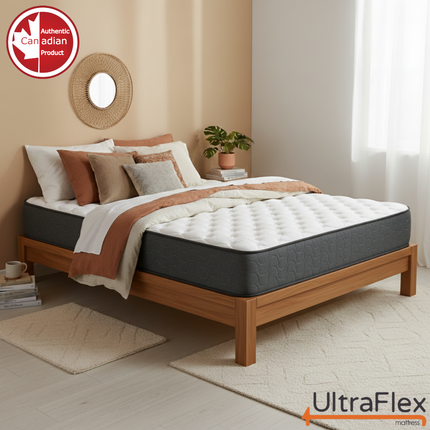 UltraFlex® STELLAR Medium Firm – Premium Orthopedic Mattress with Cooling Gel, High-Density Soy Foam & Quilted Top | Made in Canada
