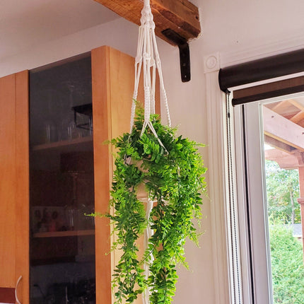 Franco Faux Potted Macrame Hanging Plant (3.8 Feet)