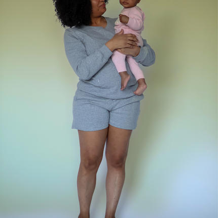Maternity and Nursing Pajama Set