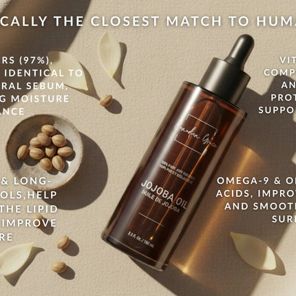 Canadian Grace 100% Organic Jojoba Oil – Cold-Pressed, Pure & Premium for Skin Hydration & Healthier, Fuller-Looking Hair