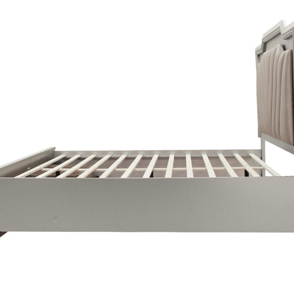 Muskan Platform Storage Bed w/Led Lighting - Champagne