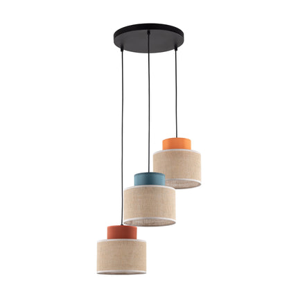 DUO Jute Mix Natural Pendant Light 3