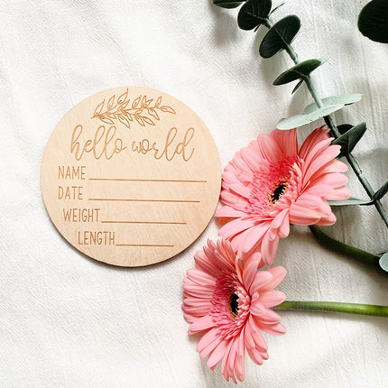 Birth Announcment Milestone Set