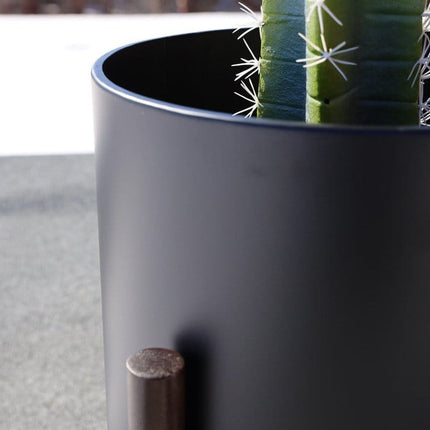 Rica - Mid-Century Modern Plant Stand With Black Planter (Multiple Sizes)