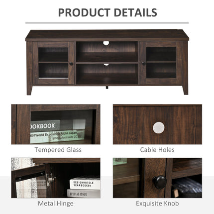 MacKenzie TV Stand for TVs up to 65 inches-Coffee Brown