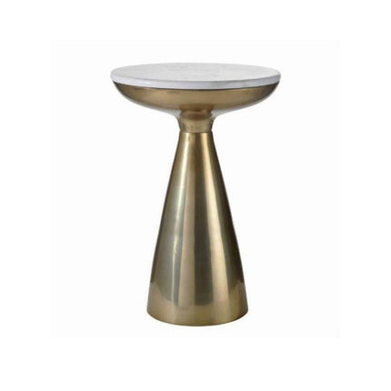Byla Brass & Marble Side Table
