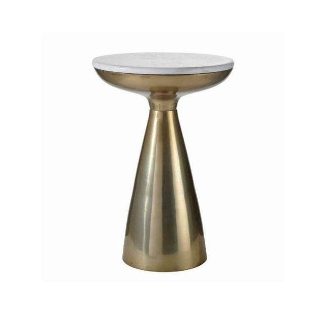 Byla Brass & Marble Side Table