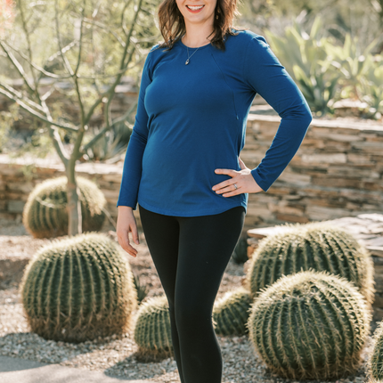 Zoe Zipper Long Sleeve Nursing Top