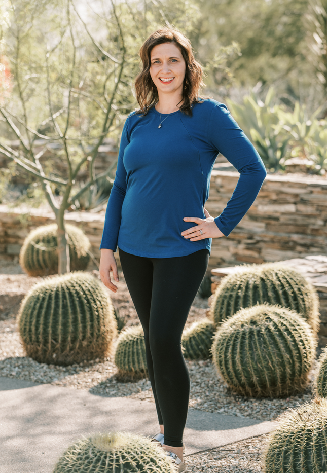 Zoe Zipper Long Sleeve Nursing Top