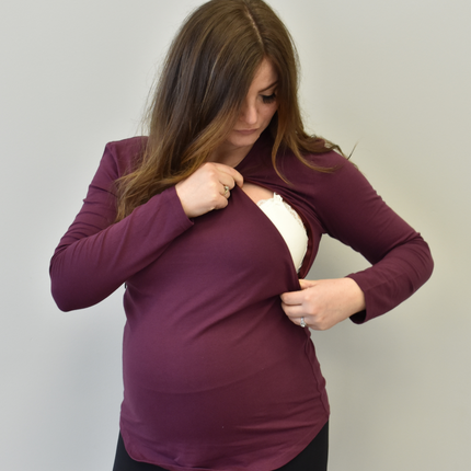 Zoe Zipper Long Sleeve Nursing Top