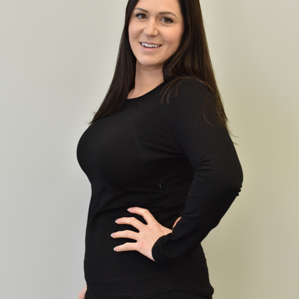 Zoe Zipper Long Sleeve Nursing Top