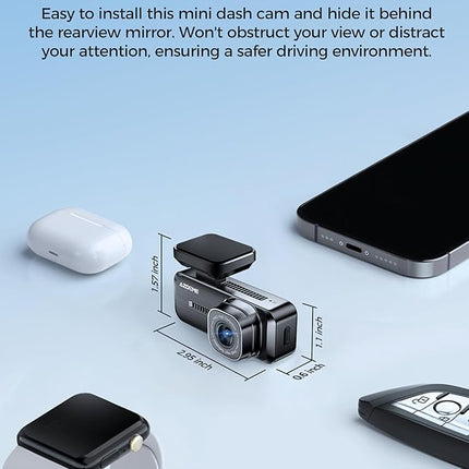 AZDOME M200 1080P Front Dash Cam