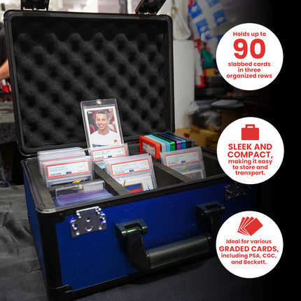 EVORETRO Aluminum Graded Card Storage Box, TSA Lock