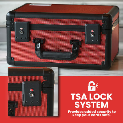 EVORETRO Aluminum Graded Card Storage Box, TSA Lock