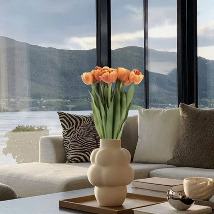 Arleta Artificial Orange Tulip Bouquet 23''X 8'' (Set Of 8)