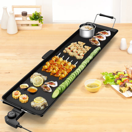 35 Inch Electric Griddle Teppanyaki Grill with Adjustable Temperature