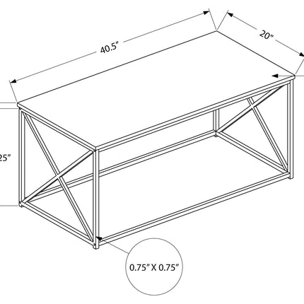 Table de salon blanc / metal noir