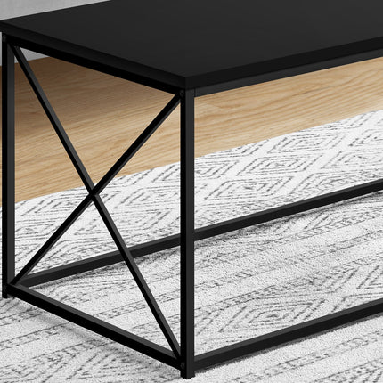 Table de salon blanc / metal noir