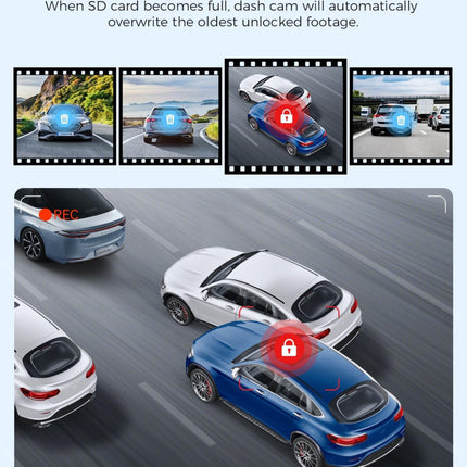 AZDOME M550 Pro 4K 3 Channel Dash Cam 5GHz WiFi GPS Dash Camera Parking Mode 64GB TF Card