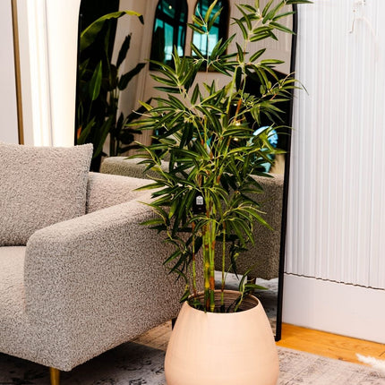 Margo - Peach Bamboo Floor Planter