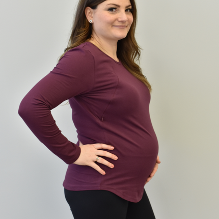 Zoe Zipper Long Sleeve Nursing Top