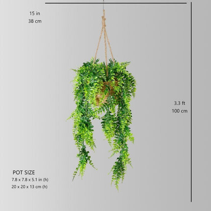 Gavi Faux Potted Hanging Plant (3.3 Feet)