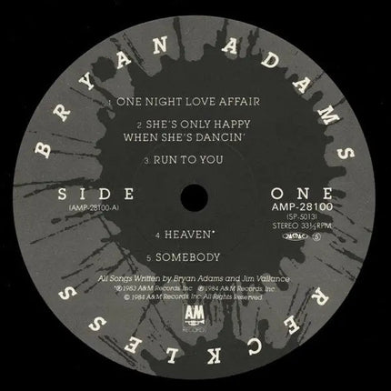 Bryan Adams – Reckless - 1984 Japanese Original!