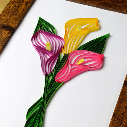 Calla Lily Quilling Template Kit