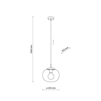 VIBE Topaz Glass Scandinavian Pendant Light