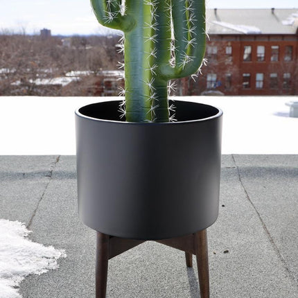 Ceza - Brass Modern Plant Stand With Black Planter