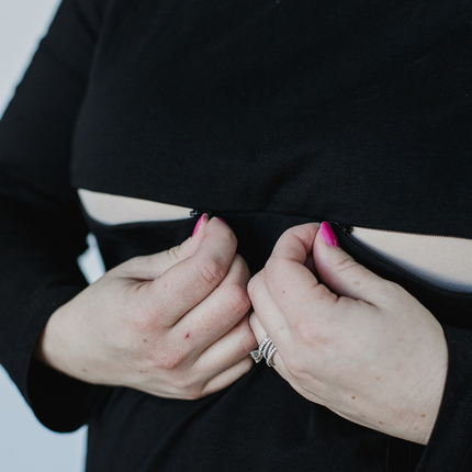 Tori Full Zip Long Sleeve Nursing Top