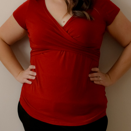 Crossover Maternity and Nursing Tee Shirt