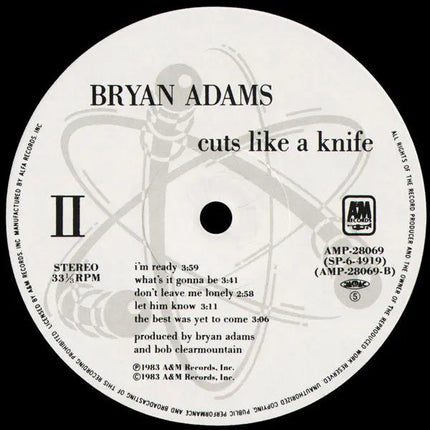 Bryan Adams – Cuts Like A Knife - 1983 Japanese Original!