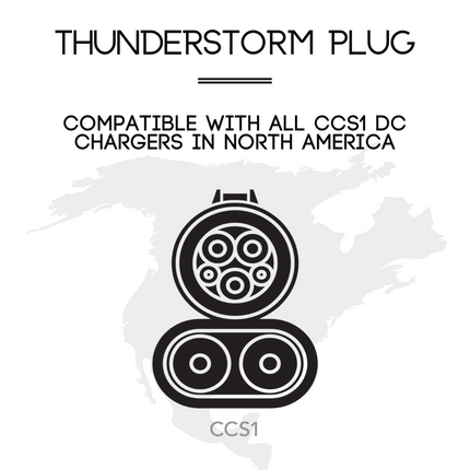CCS1 Charger To NACS Vehicle | DC | Compatible with Tesla Vehicles & NACS vehicles | UL2252/CSA-C22.2 Certified | The Thunderstorm Plug