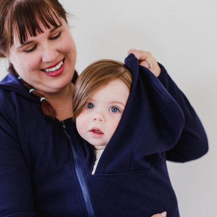 2-in-1 Fleece Baby Carrying Hoodie