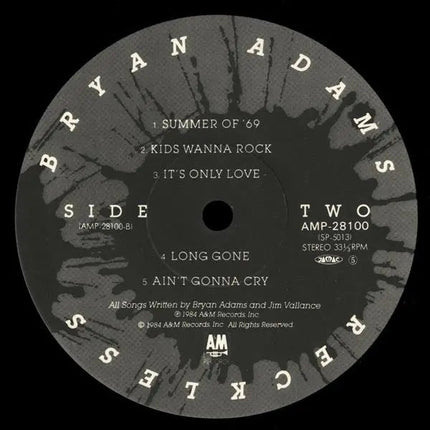 Bryan Adams – Reckless - 1984 Japanese Original!