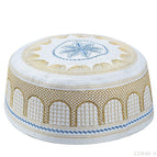 White/Golden embroidery / #56 (18 cm diameter)