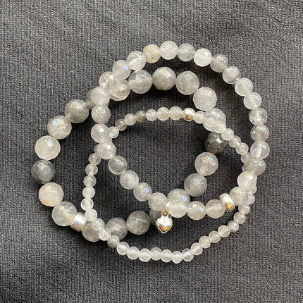 50 Shades of Grey Bracelet Stack