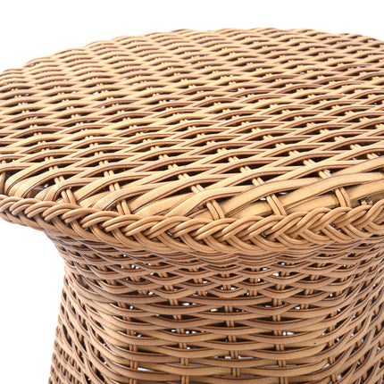 Emmett 3-Piece Wicker Outdoor Swivel Chair Bistro Set