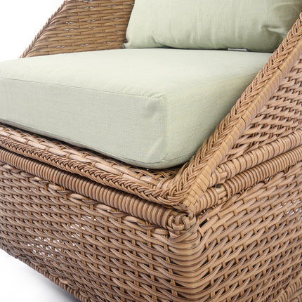 Emmett 3-Piece Wicker Outdoor Swivel Chair Bistro Set