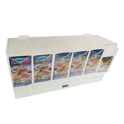 EVORETRO Card Dispenser Pokémon Booster Pack 6-Slot Acrylic Display Dispenser