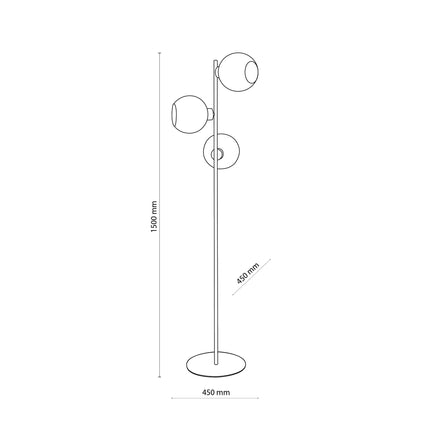 CUBUS Graphite Scandinavian Floor Lamp