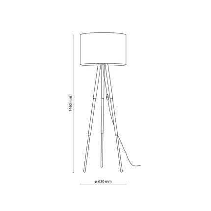 TOKYO Beige Linen Floor Lamp